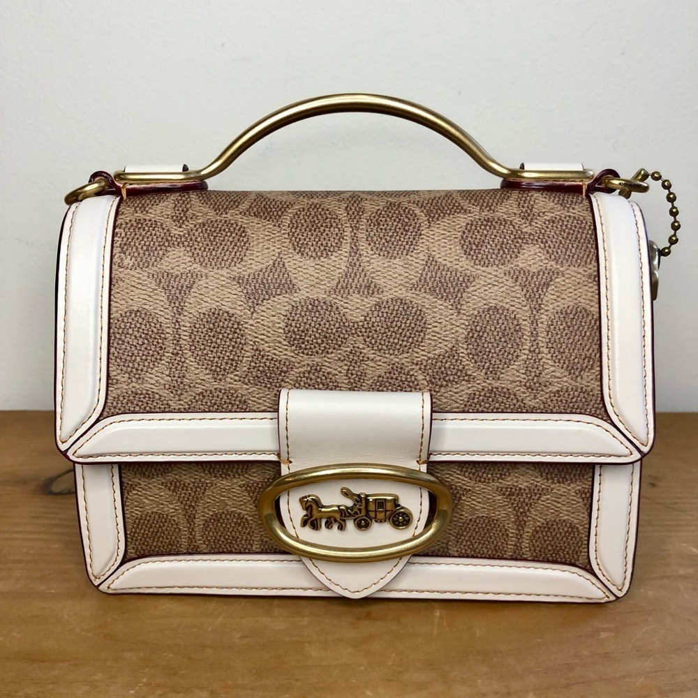 S⭕️LD‼️New Coach 1941 Riley Top Handle 18 In Signature Canvas - Picture 2 of 12